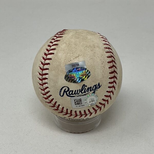 Game Used 7/27/2017 New York Yankees VS Tampa Bay Rays ROML Baseball MLB COA - Image 4