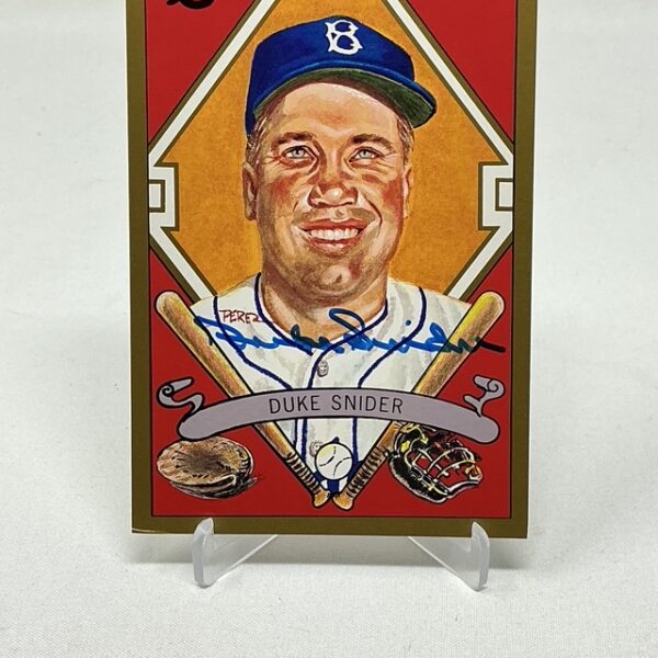 Duke Snider Autographed Brooklyn Dodgers Postcard JSA COA - Image 2