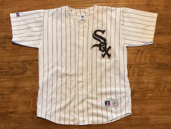 Frank Thomas Autographed Chicago White Sox Multi Inscription Authentic Russell Athletic Jersey BAS - Image 3