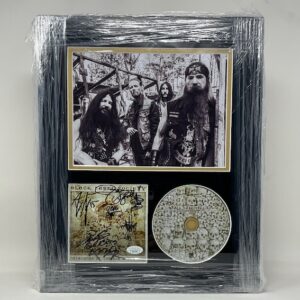 Black Label Society Autographed Full Band Catacombs of the Black Vatican Framed 13X16 Display JSA COA