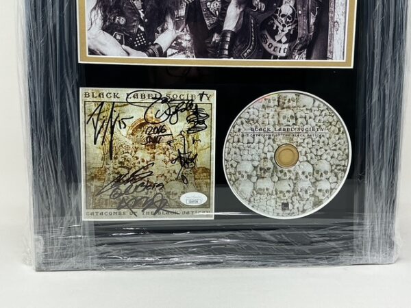 Black Label Society Autographed Full Band Catacombs of the Black Vatican Framed 13X16 Display JSA COA - Image 2