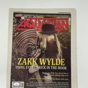Zakk Wylde Autographed Black Label Society The Aquarian Weekly Newspaper JSA COA