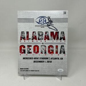 Damien Harris Autographed Alabama Crimson Tide 2018 SEC Championship Program JSA COA