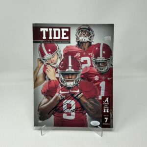 Da'Shawn Hand Autographed 2017 Alabama Crimson Tide Game Program JSA COA
