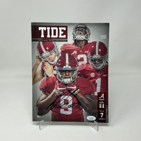 Da'Shawn Hand Autographed 2017 Alabama Crimson Tide Game Program JSA COA