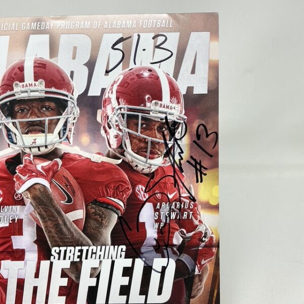 ArDarius Stewart Autographed Alabama Crimson Tide Football Program JSA COA - Image 2