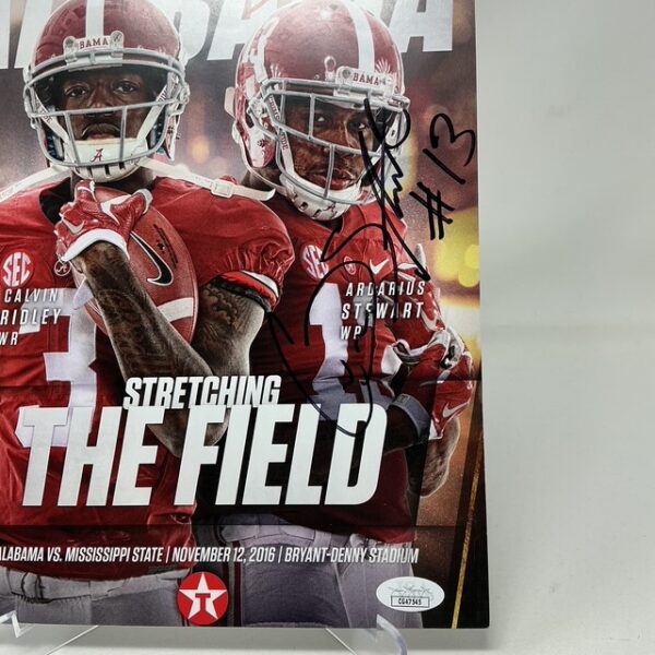 ArDarius Stewart Autographed Alabama Crimson Tide Football Program JSA COA - Image 3