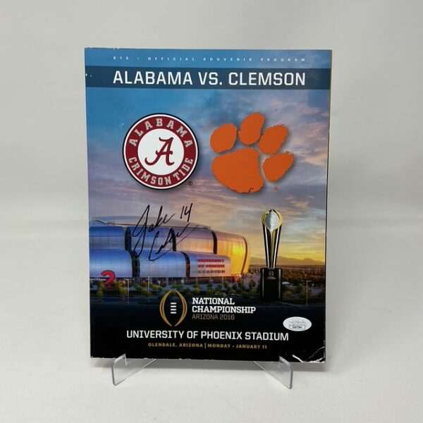Jake Coker Autographed Alabama Crimson Tide 2016 National Championship Program JSA COA