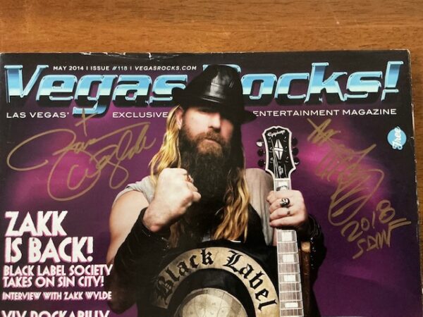 Zakk Wylde Autographed Black Label Society Vegas Rocks! Magazine JSA COA - Image 2