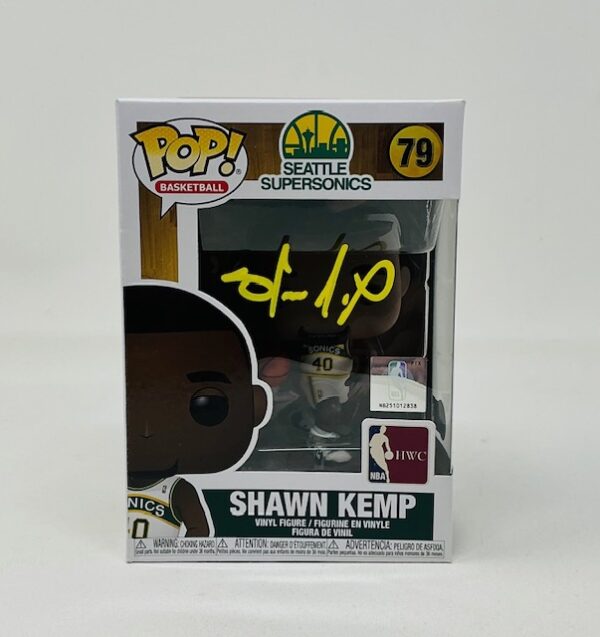Shawn Kemp Autographed Seattle SuperSonics Funko Pop #79 Beckett