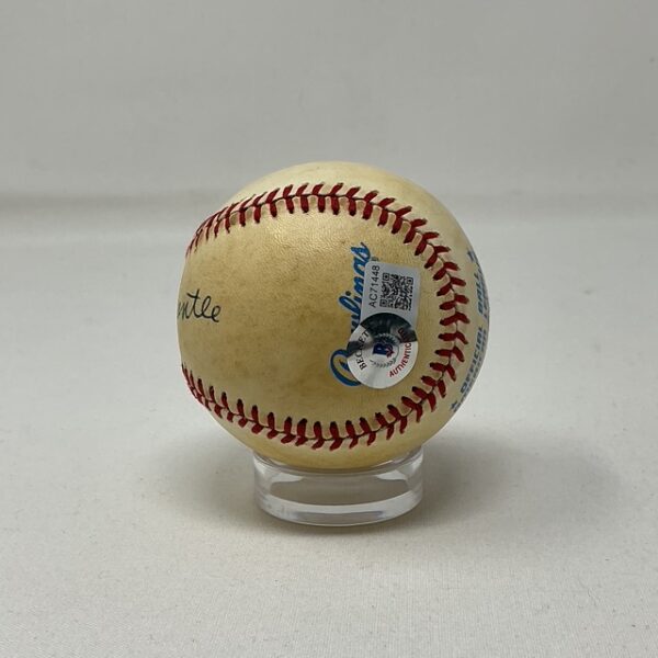 Mickey Mantle Autographed New York Yankees OAL Baseball Beckett - Image 4