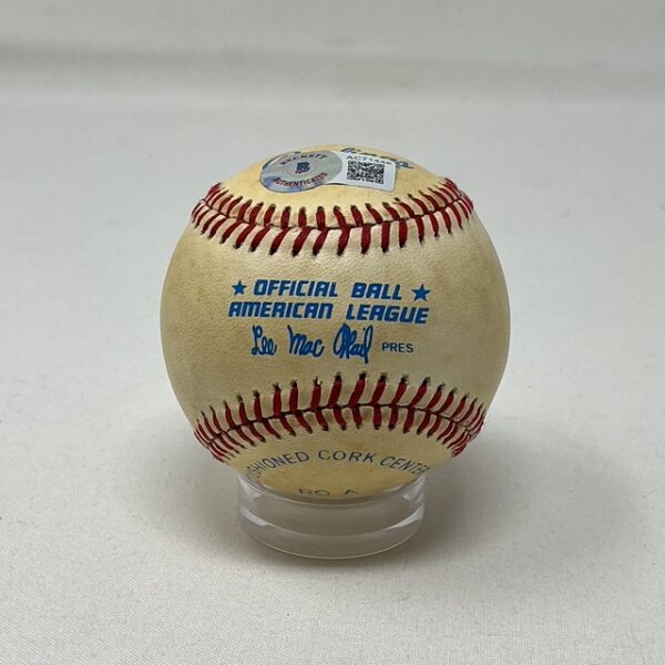 Mickey Mantle Autographed New York Yankees OAL Baseball Beckett - Image 7
