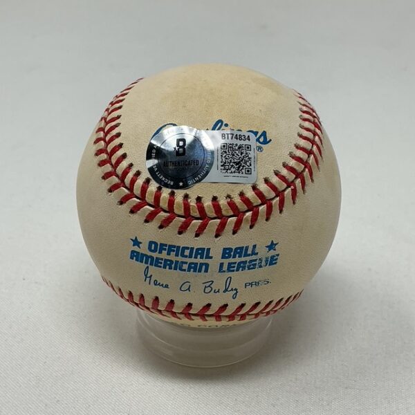 Yogi Berra Autographed New York Yankees OAL Baseball Beckett - Image 4