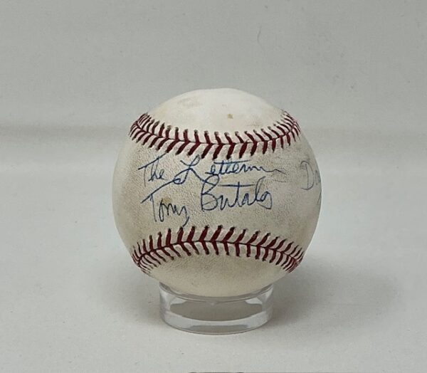 The Letterman Autographed Male Pop Vocal Trio ROML Baseball Beckett
