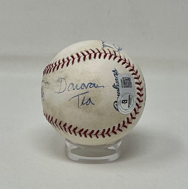 The Letterman Autographed Male Pop Vocal Trio ROML Baseball Beckett - Image 4