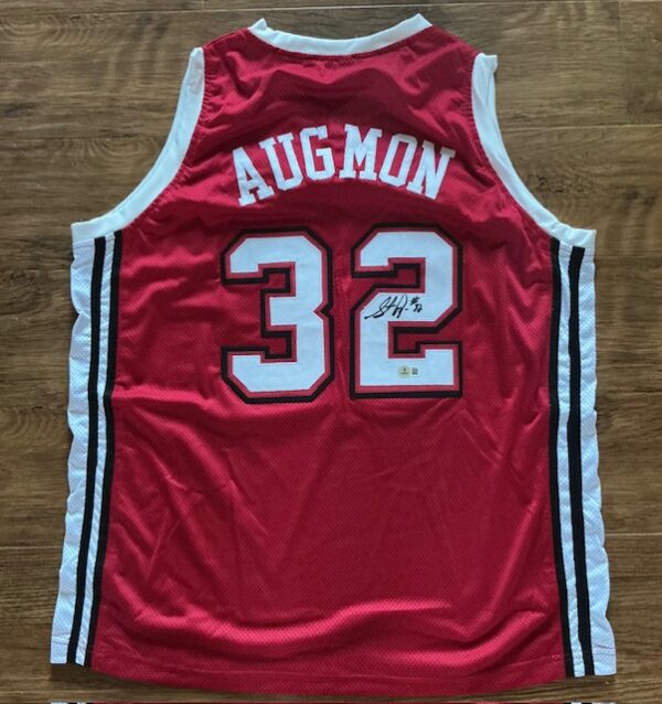 Stacey Augmon Autographed UNLV Runnin' Rebels 1990 Champions College Style Jersey Beckett BAS