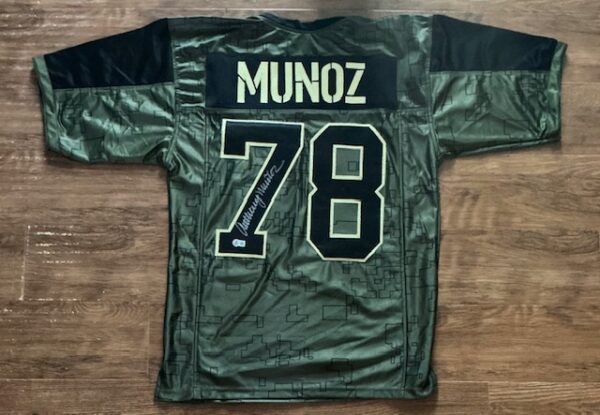 Anthony Munoz Autographed Cincinnati Bengals Salute to Service Pro Style Jersey Beckett BAS