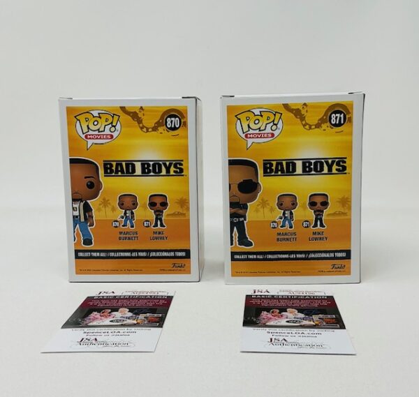Will Smith & Martin Lawrence Autographed Bad Boys Funko Pops #870 & #871 JSA COA - Image 6