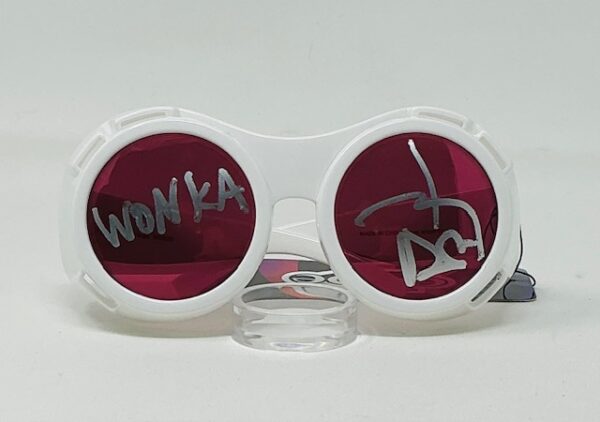 Johnny Depp Autographed Willy Wonka Charlie and the Chocolate Factory Sunglasses PSA