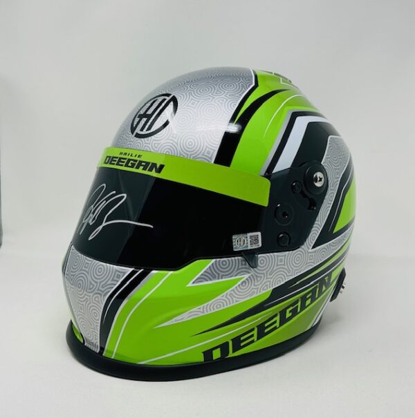 Hailie Deegan Autographed NASCAR Style Built For Speed Full Size Helmet Deegan Authentic - Image 5