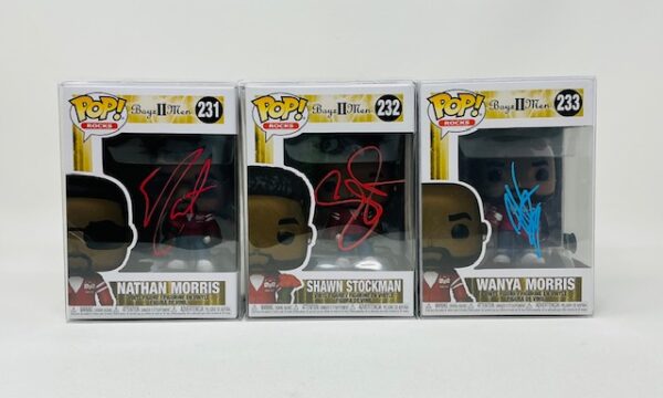 3X Boyz II Men Autographed Complete Vocal Harmony Group Funko Pop Set Beckett PSA - Image 12