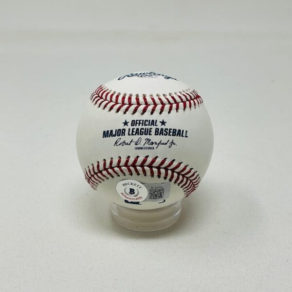 Chauncey Leopardi Autographed Squints The Sandlot ROML Baseball Beckett BAS - Image 3