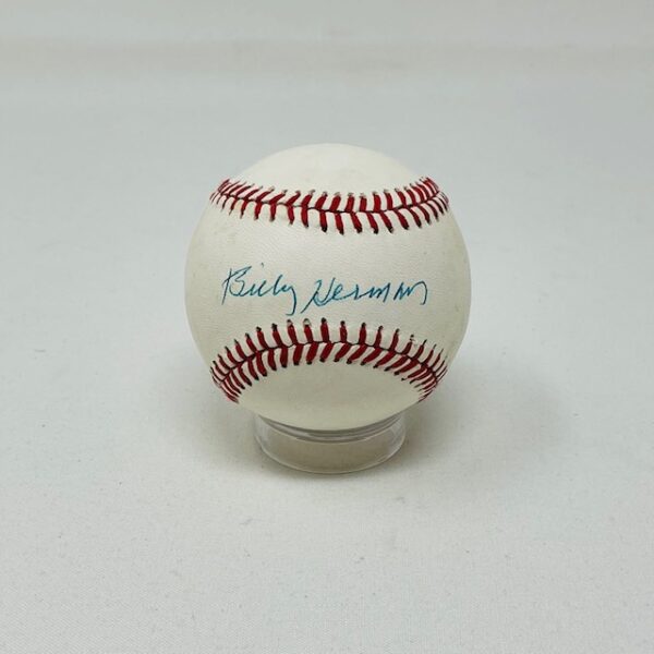 Billy Herman Autographed Chicago Cubs ONL Baseball JSA COA