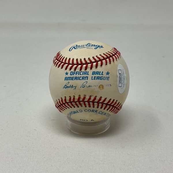 Nolan Ryan Autographed Texas Rangers OAL Baseball JSA - Image 3