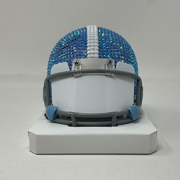 Calvin Ridley Autographed Houston Oilers Custom Beaded Throwback Mini Helmet Beckett BAS - Image 6
