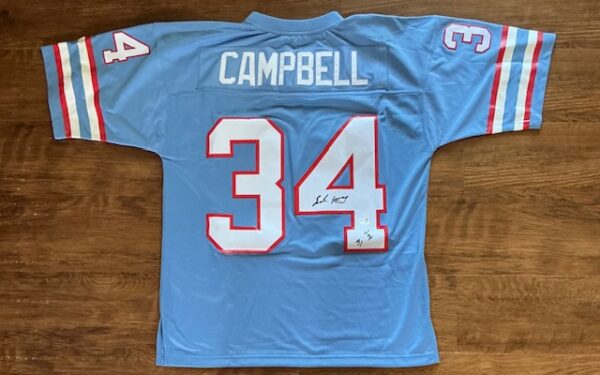 Earl Campbell Autographed Houston Oilers HOF 91 Authentic NWT Mitchell & Ness Jersey Fanatics