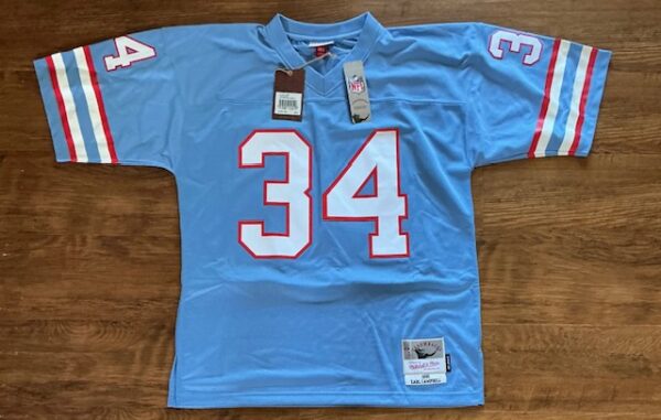 Earl Campbell Autographed Houston Oilers HOF 91 Authentic NWT Mitchell & Ness Jersey Fanatics - Image 4