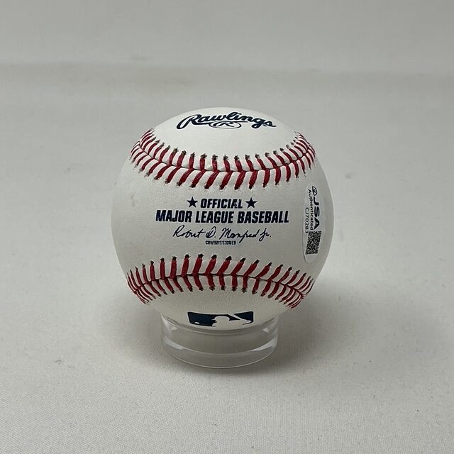 Priscilla Presley Autographed Dallas and Naked Gun ROML Baseball JSA COA - Image 3