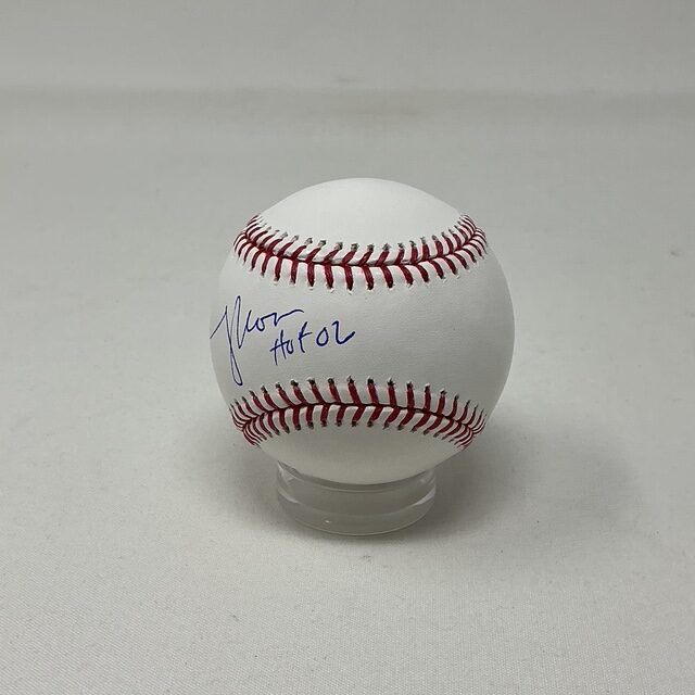 Warren Moon Autographed NFL Houston Oilers HOF 02 ROML Baseball JSA COA - Image 4