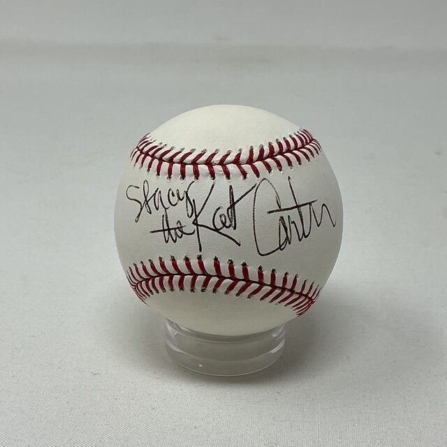 Stacy Carter Autographed WWF Wrestling Women's Championship ROML Baseball JSA COA