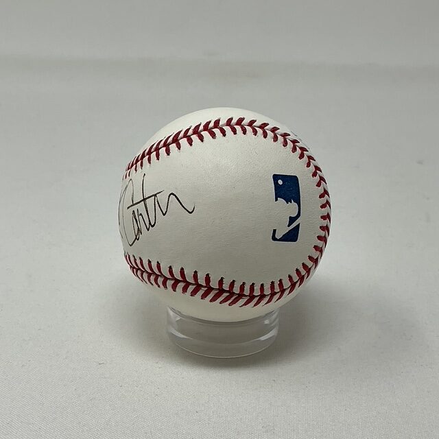 Stacy Carter Autographed WWF Wrestling Women's Championship ROML Baseball JSA COA - Image 3