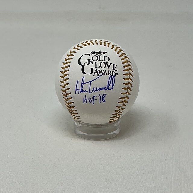 Alan Trammell Autographed Detroit Tigers HOF 18 Gold Glove Award ROML Baseball JSA COA