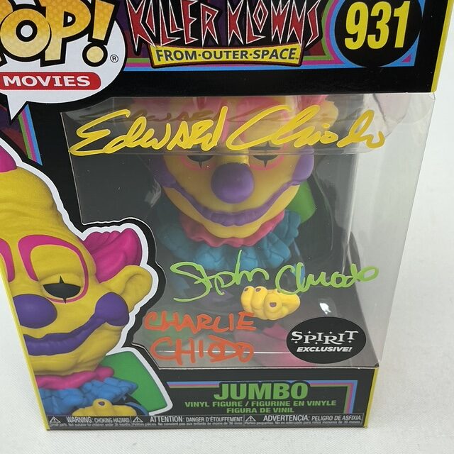 Chiodo Brothers Autographed Killer Klowns From Outer Space Jumbo Funko Pop #931 JSA COA - Image 3