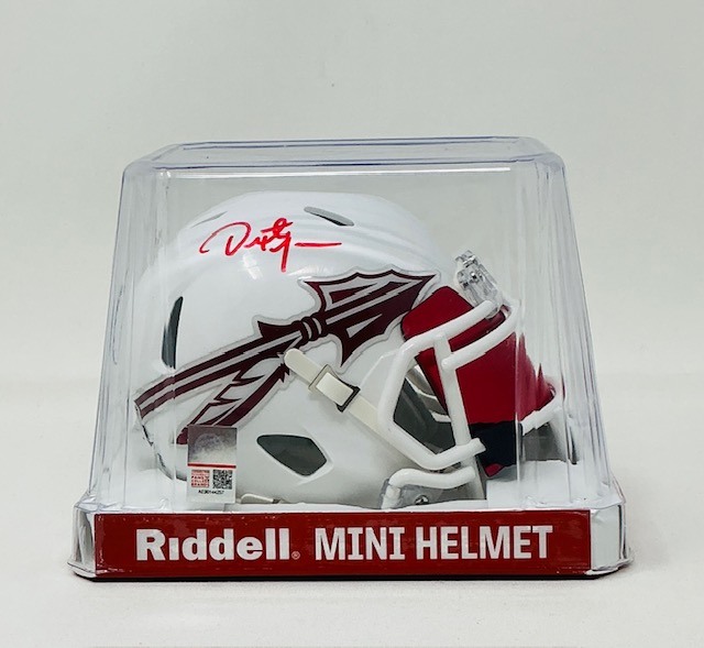 Dexter Jackson Autographed Florida State Seminoles College Mini Helmet W/Visor Beckett BAS