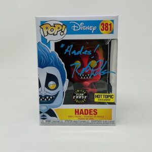 Rob Paulsen Autographed Disney's Hades Glow Chase Limited Edition Funko Pop #381 OC Marketing