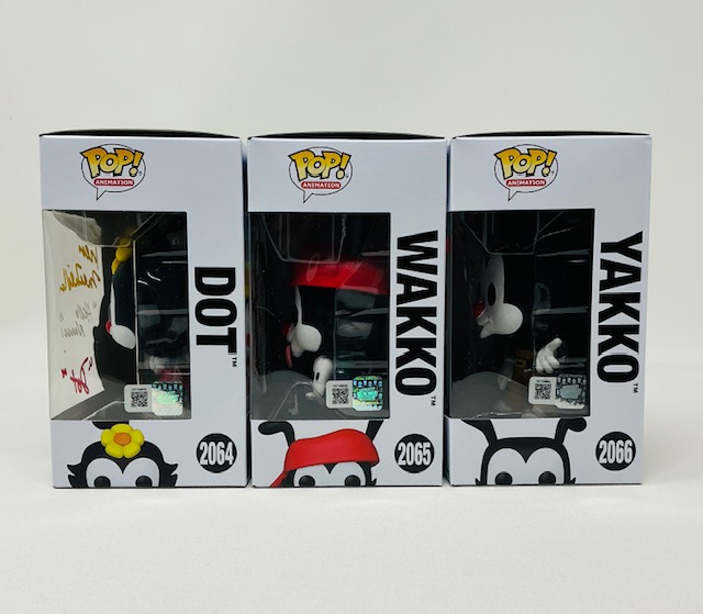 Animaniacs Autographed X3 Yakko Wakko Dot Animation Funko Pop Set OC Marketing - Image 8