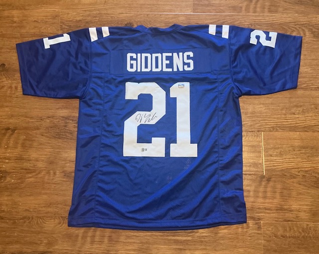 DJ Giddens Autographed Indianapolis Colts Pro Style Jersey Beckett BAS