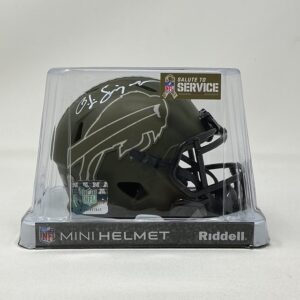 O.J. Simpson Autographed Buffalo Bill STS Salute to Service Mini Helmet Schwartz COA