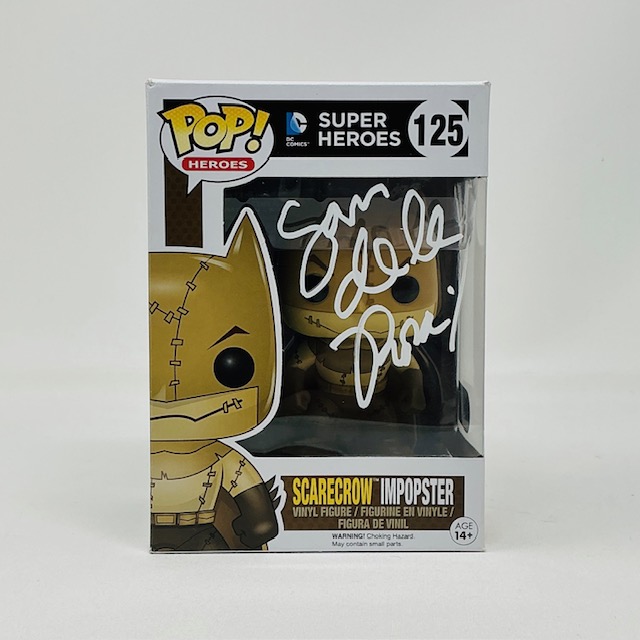Sam de la Rosa Autographed Scarecrow Imposter DC Comics Super Heroes Batman Funko Pop SWAU