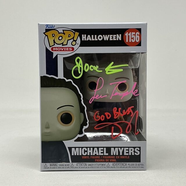 3X Signed Slasher Horror Movie Signed Michael Myers Halloween Funko Pop #1156 SWAU