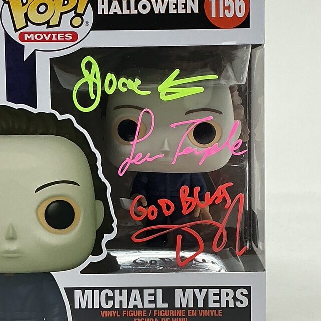 3X Signed Slasher Horror Movie Signed Michael Myers Halloween Funko Pop #1156 SWAU - Image 3