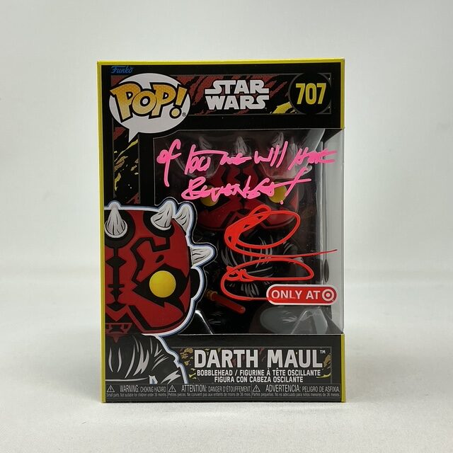 Ray Park Autographed The Phantom Menace Darth Maul Star Wars Funko Pop #707 JSA COA