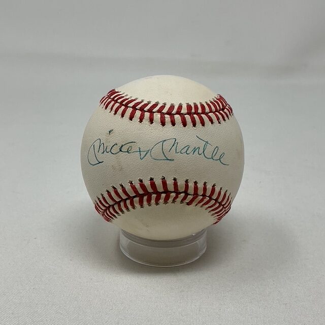 Mickey Mantle Autographed New York Yankees OAL Baseball JSA LOA