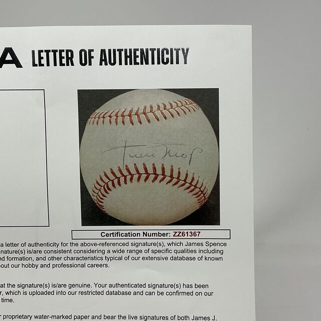 Willie Mays Autographed San Francisco Giants ONL Baseball JSA LOA - Image 9