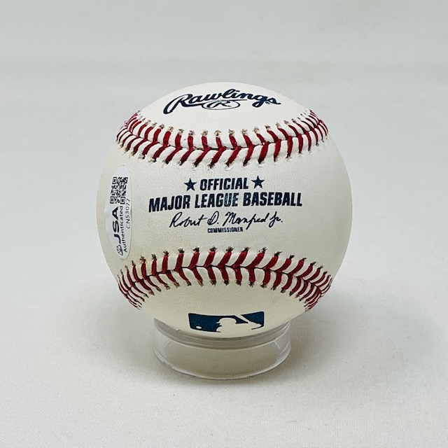 Dennis Rodman Autographed NBA Champion Chicago Bulls Pistons ROML Baseball JSA COA - Image 3