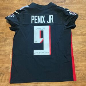 Michael Penix Jr. Autographed Atlanta Falcons 1st RD Authentic NFL Nike Vapor Jersey BAS Beckett